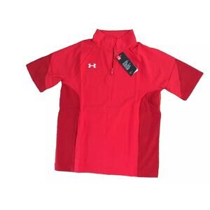 UA Under Armour Youth Red Zip Athletic Polo Pullover Top - Sz: Youth XL | NWT